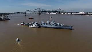 USS Kidd leaves Baton Rouge for repairs, renovation