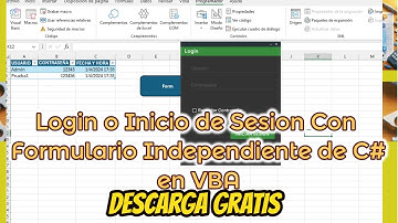 Login o Inicio de Sesion Con Formulario Independiente de C# en VBA - DESCARGA GRATIS