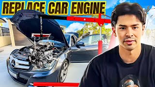 How to replace car engine on Mercedes Benz 2014 W204 C250 1.8L Turbo