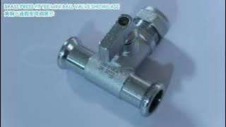 NORIKA® BRASS PRESSFIT TEE MINI BALL VALVE INSTALLATION DEMO. PRODUCT SKU: MBVCRN015TOPF