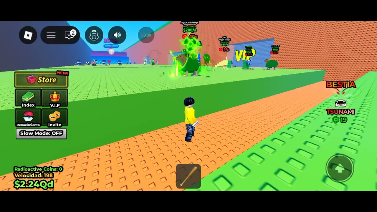 Jugando Sobrevive a un Tsunami para conseguir un brainrot