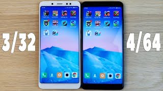 Xiaomi Redmi Note 5 3/32 vs 4/64 - ТЕСТ СКОРОСТИ И ОЗУ