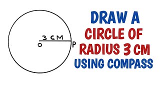 How to draw a circle of radius 3 cm using compass by DRAWING EDUTECH 3,299 views 4 months ago 1 minute, 24 seconds