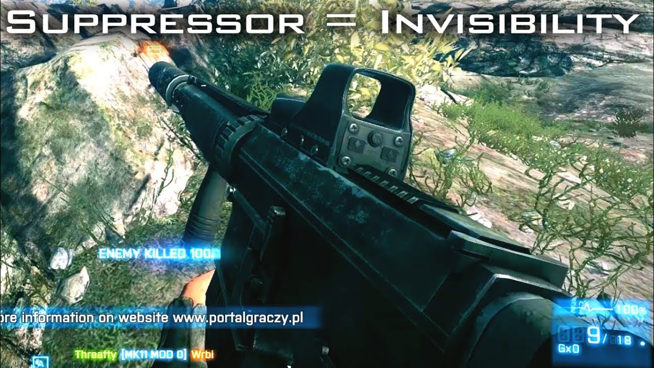 Battlefield 3: Suppressor = Invisibility