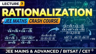 Lecture 7 Rationalisation - JEE Mains & Advanced - Youtube Free Maths Crash Course
