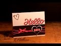 GDP 070 Hello Card Two Step Monochrome Stamping