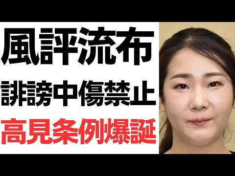 【元彦法の次は】兵庫県姫路市で、市議会議員の風評流布・誹謗中傷禁止の高見条例爆誕！当の高見ちさき市議は徹底抗戦姿勢を崩さず！
