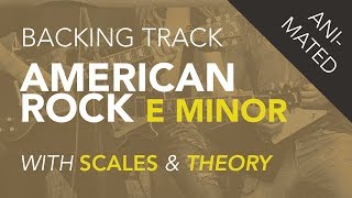 Video thumbnail of "Backing Track: Powerful and Uplifting American Rock in E minor (Animated)"