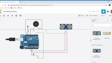 Simulation on tinkercad for accident avoidance system using arduino.