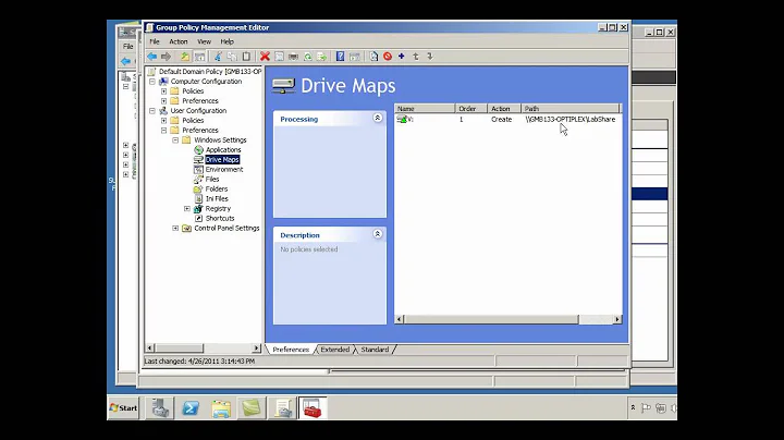 Map a Network Drive to a Shared Folder in Windows Server 2008