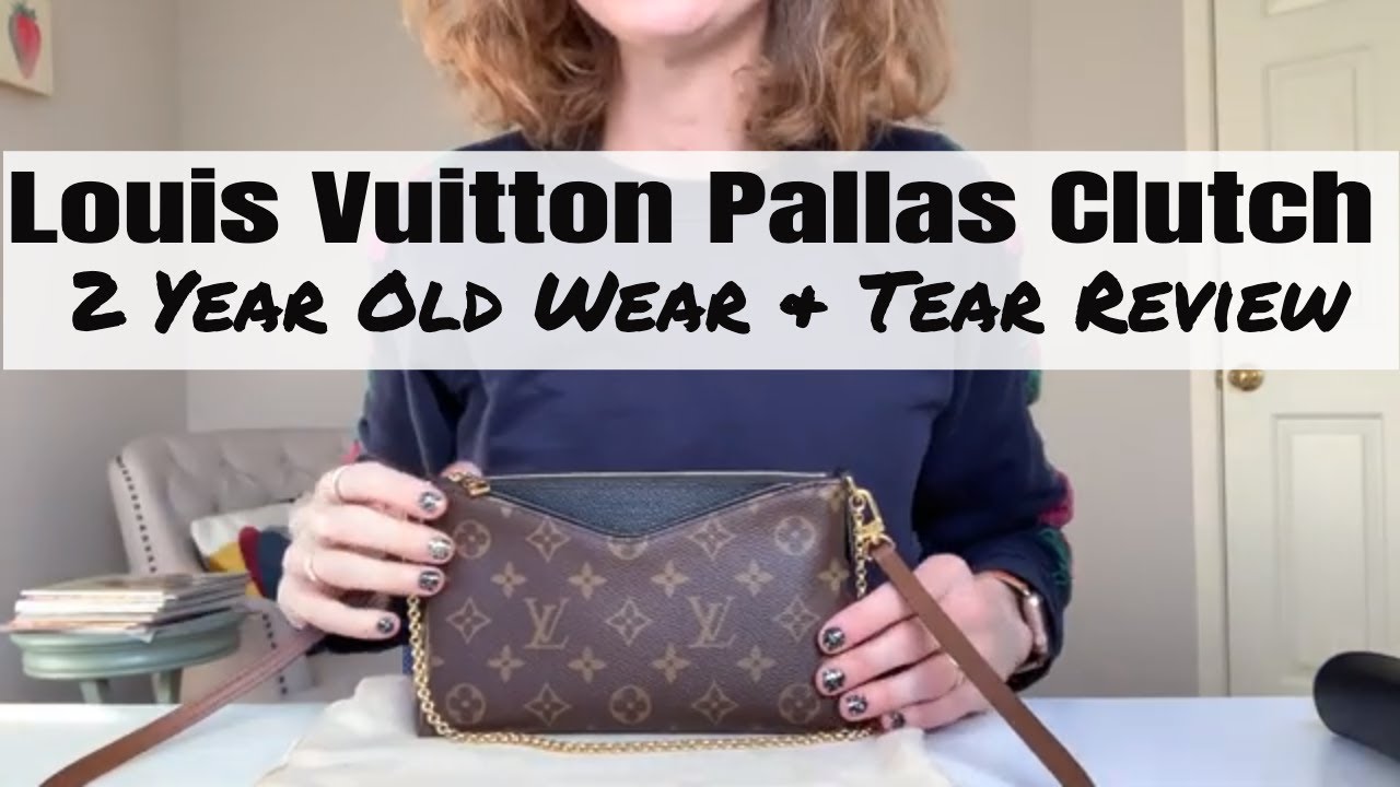 Louis Vuitton LV Pallas Clutch Review/ 2 year Wear and Tear/ Whats In my bag/Mod Shots - YouTube