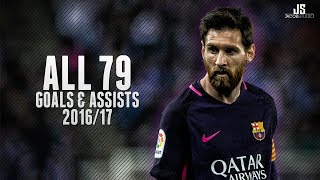 Lionel Messi ● All 79 Goals & Assists ● 16/17 HD