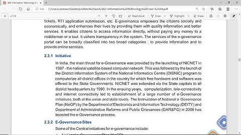 Class 12 E-Governance
