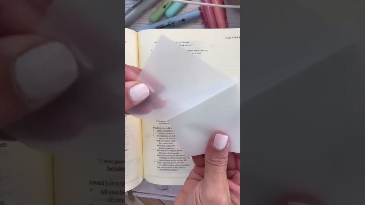 How To UN Mark Your Bible Using Transparent Sticky Notes Biblestudytips