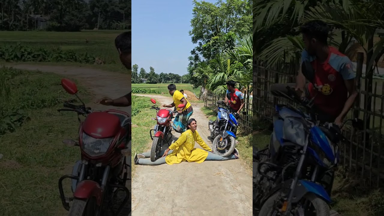 The boys fled on their motorcycle.01094#funny