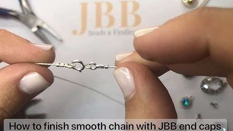 How to finish smooth chain with JBB crimp end caps without glue and soldering?
