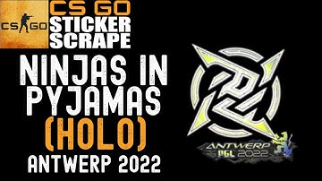 CSGO - Sticker | Ninjas in Pyjamas (Holo) | Antwerp 2022 - Scrape - Counter Strike