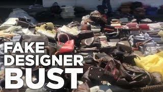 1000s of fake designer bags and clothes BUSTED
