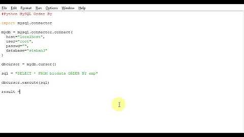 Python MySQL Order By