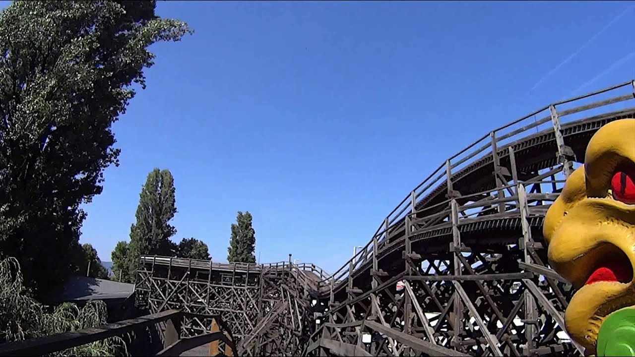 Oldest wooden roller coaster Budapest Holnemvolt Park Roller