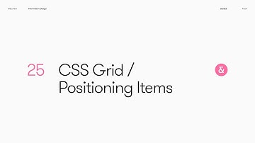 25 — CSS Grid — Positioning Items