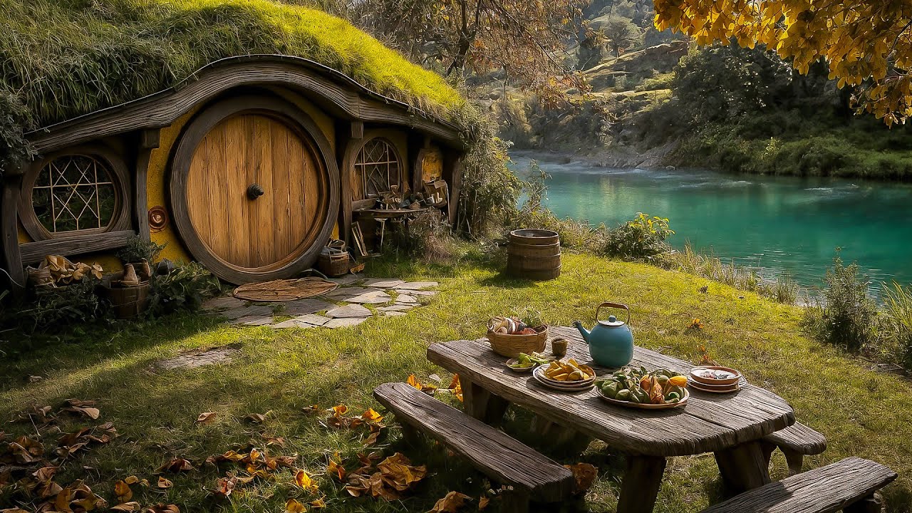 Spring Forest River ASMR 🌳 | Hobbit House Garden & Birds Singing for Deep Relaxation