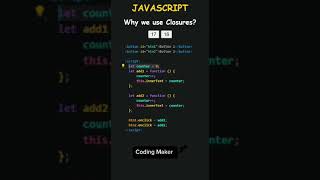 JavaScript Closures #youtubeshorts #youtube #shortvideo #shorts #short #javascript #jstutorial #js
