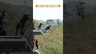 Bungy In Rishikesh #bungee #bungeejumping #jumping #adventure #trending #viral #bungy #shorts