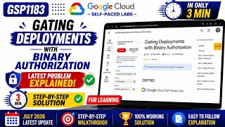 Gating Deployments with Binary Authorization | #GSP1183 #qwiklabsarcade2026 Gating Deployments with Binary Authorization | #GSP1183 #qwiklabsarcade2026