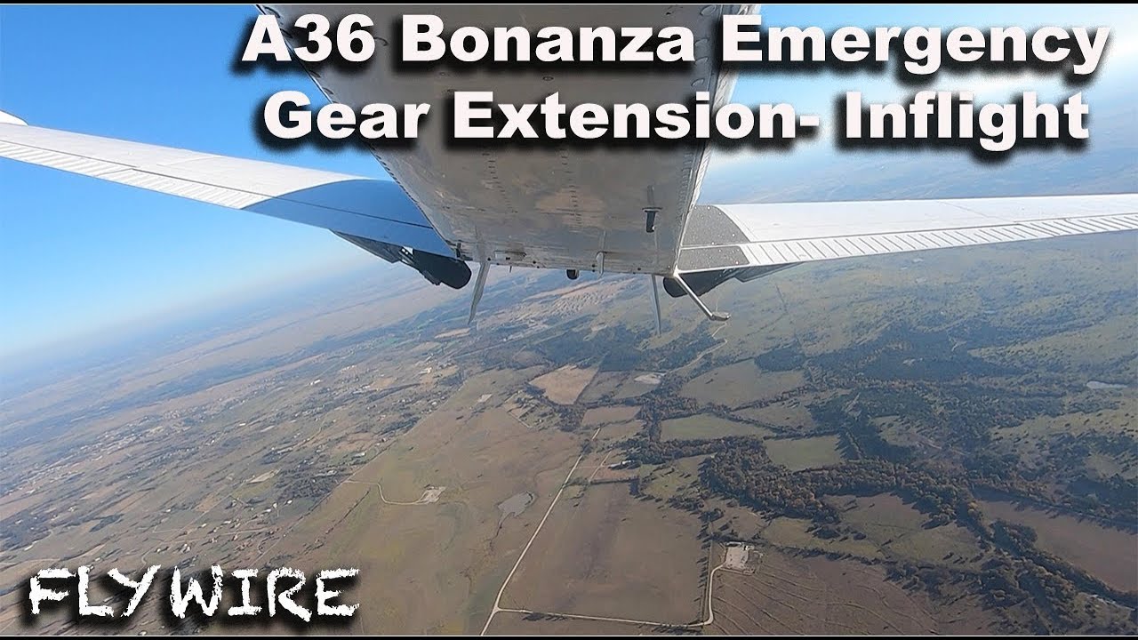 A36 Bonanza Emergency Gear Extension Inflight - YouTube