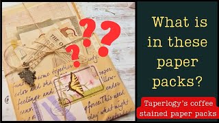 Taperlogys coffee dyed paper packs.