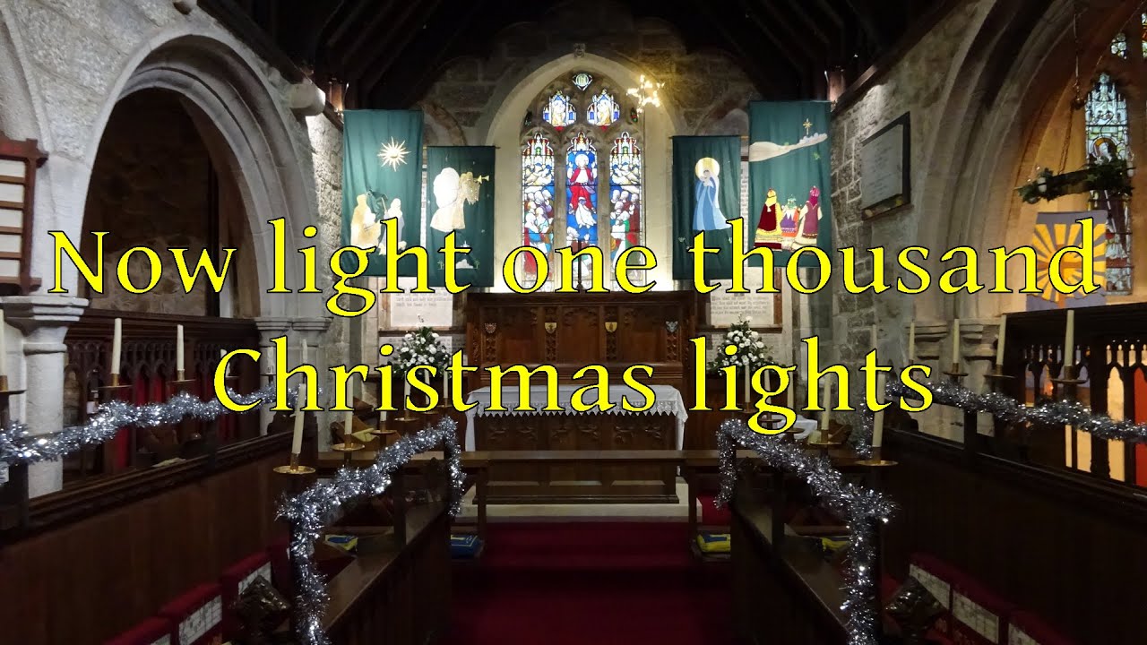 Now light one thousand Christmas lights (Swedish carol) - lyric video (pipe organ instrumental)