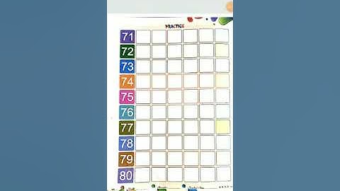 LKG Math- Number Counting-71-80
