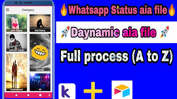 Daynamic Video Status App Aia Kodular||🔥 Free Aia🔥|| First Online Creator..