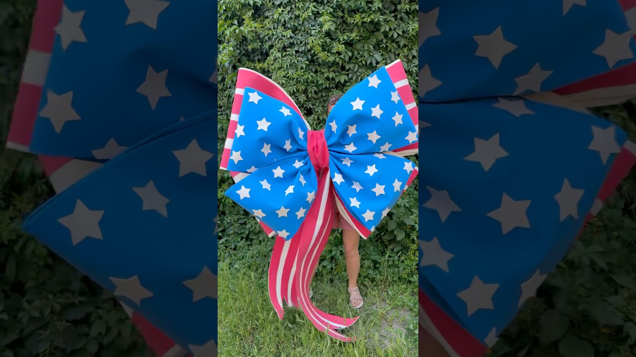 DIY American Flag Bow – Patriotic Ribbon Decoration 