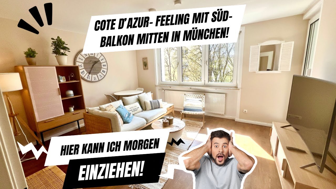 Côte d’Azur Feeling mitten in München! Hier können Sie kurzfristig mit Ihrem Koffer einziehen!
