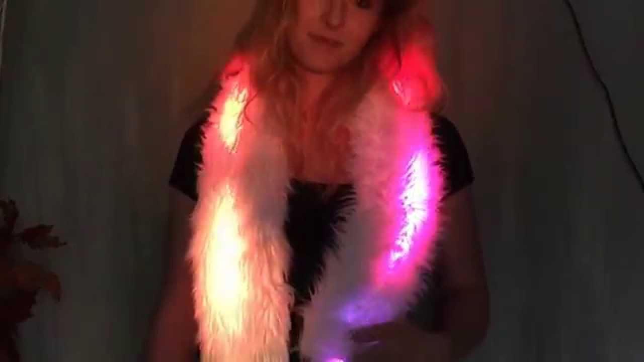 Animated Glow Fur Scarf