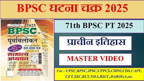 71th BPSC 2025 | Ghatna Chakra Purvalokan | Ancient History | Previous year question | #bpsc