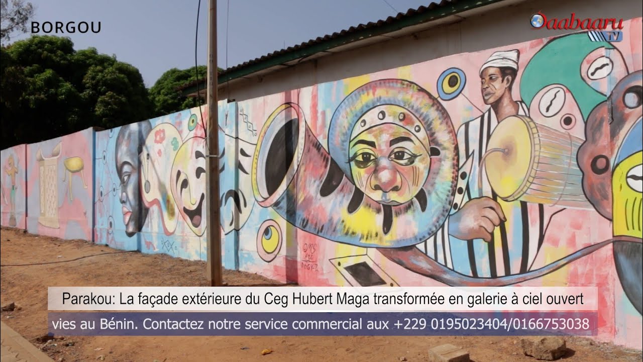 PARAKOU : La façade extérieure du Ceg Hubert Maga transformée en galerie à ciel ouvert