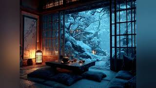 gentle winter night in a cosy kyoto | koto &amp; shakuhachi