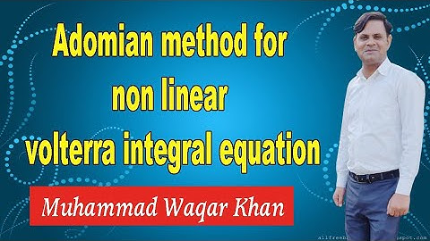 Adomian decomppsition method for non linear volterra integral equation#solved example#