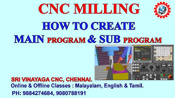 HOW TO CREATE MAIN PROGRAM & SUB PROGRAM IN CNC MILLING