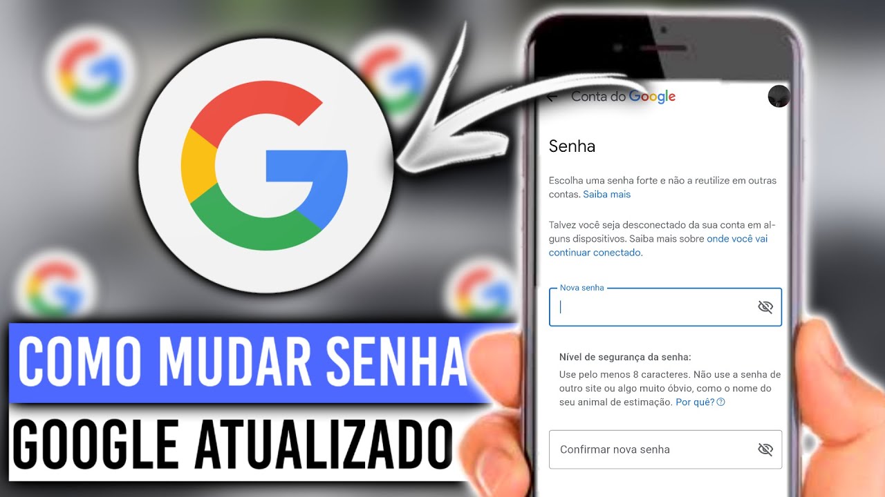 Como mudar senha da conta do Google (Atualizado) - YouTube