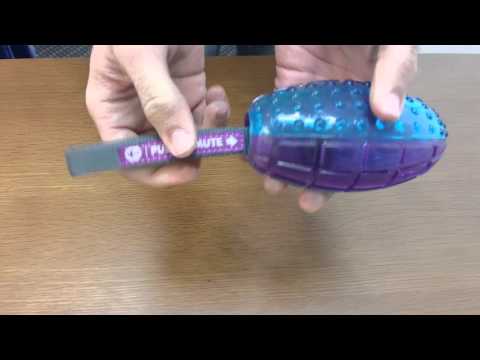 "Push to Mute" Dog Toy
