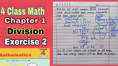 Class 4 Maths Chapter 1 | Division Exercise 2 | Ilmi_darasgah