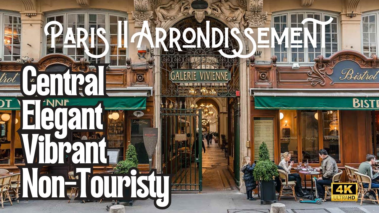 [4K] Lunchtime in Hidden Paris 🍽️👞 | II Arrondissement Walk Tour: Arcades & Quiet Streets