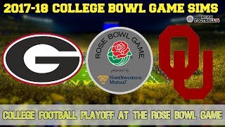 2018 ROSE BOWL Sim | College Football Playoff Semifinal Oklahoma vs Georgia (NCAA Football 14)