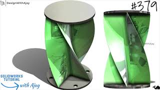 How to design a Vertical Wind Turbine (Boundary Boss)  #379|#SolidWorks| |#designwithajayl#tutorial