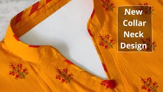 Flat Collar Neck Cutting and Stitching || Collar Neck Design