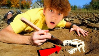 I Found DINOSOUR BONES Buried in my BACKYARD!!